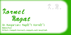 kornel magat business card